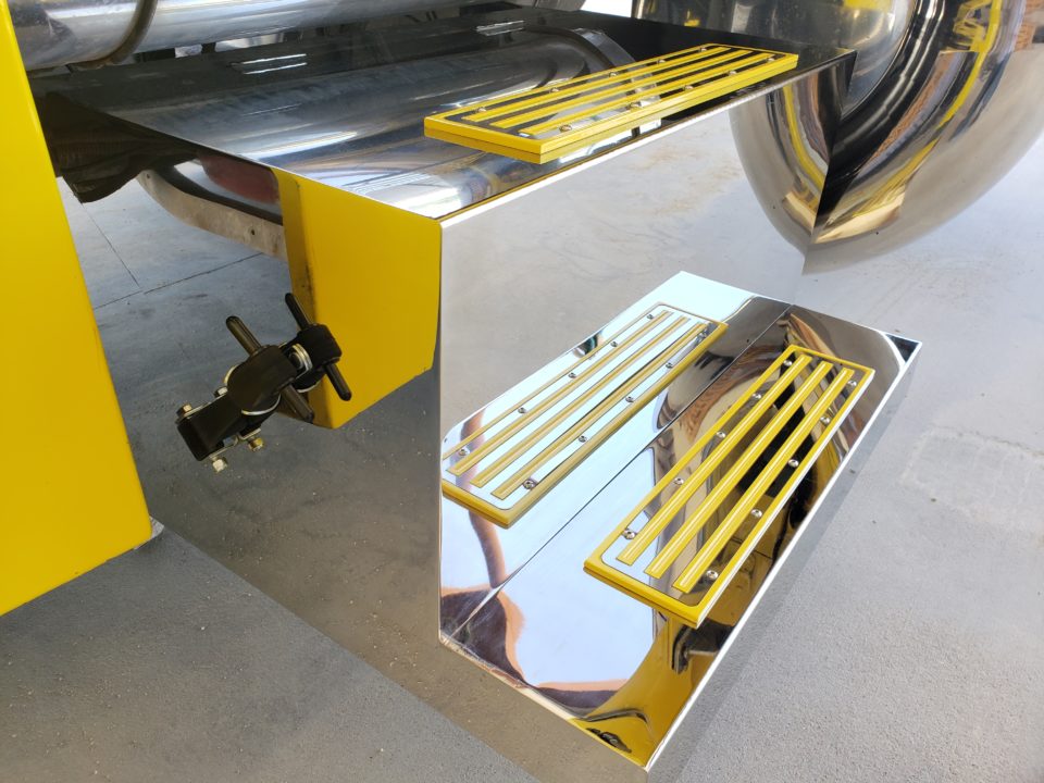 American Eagle Exhaust Stephenville Texas - Stainless Steel Step Boxes & Battery Boxes Yellow Step Plates