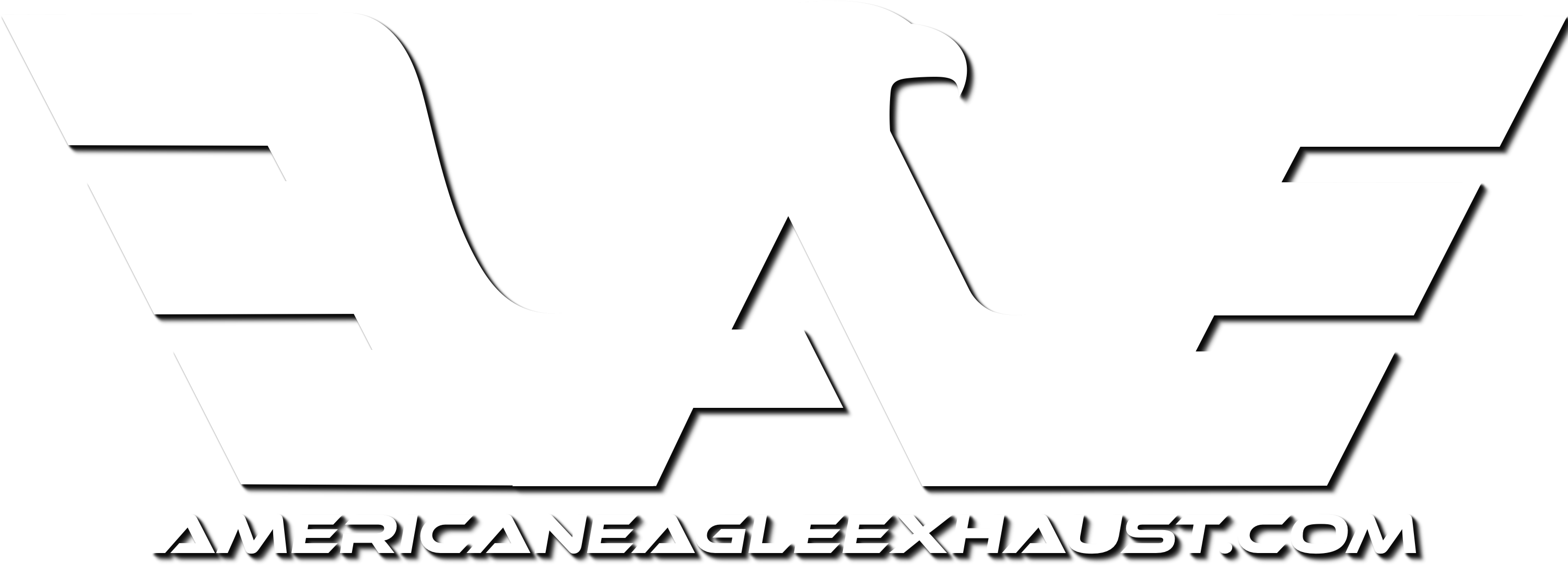 American Eagle Exhaust - White Logo Shadow